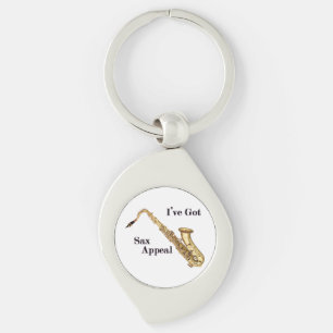 Saxophone Metal Keychain