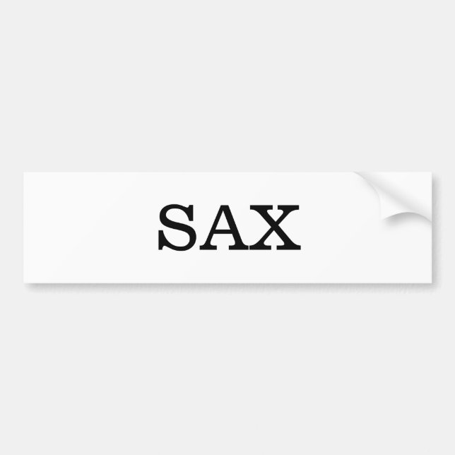 Saxophone Music Bumper Sticker (Front)