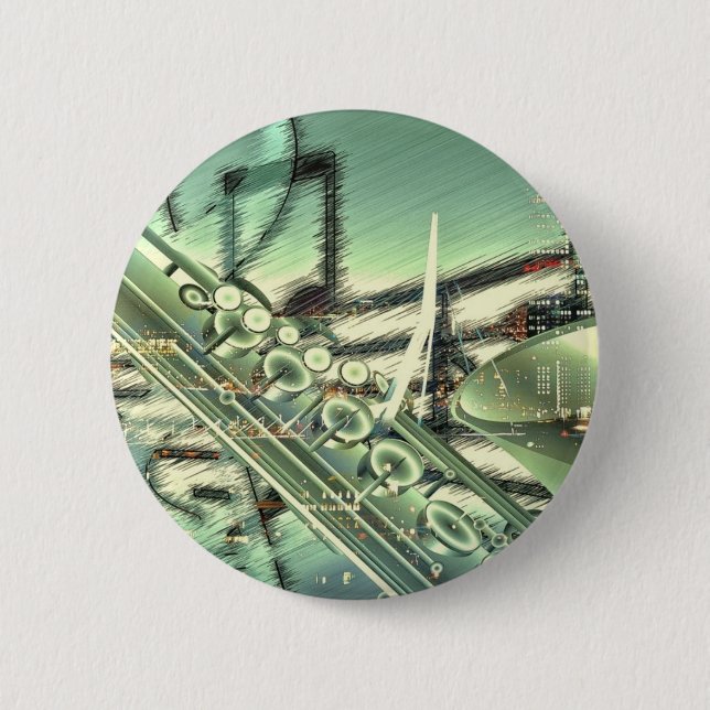 Saxophone music design accessories - customise 6 cm round badge (Front)