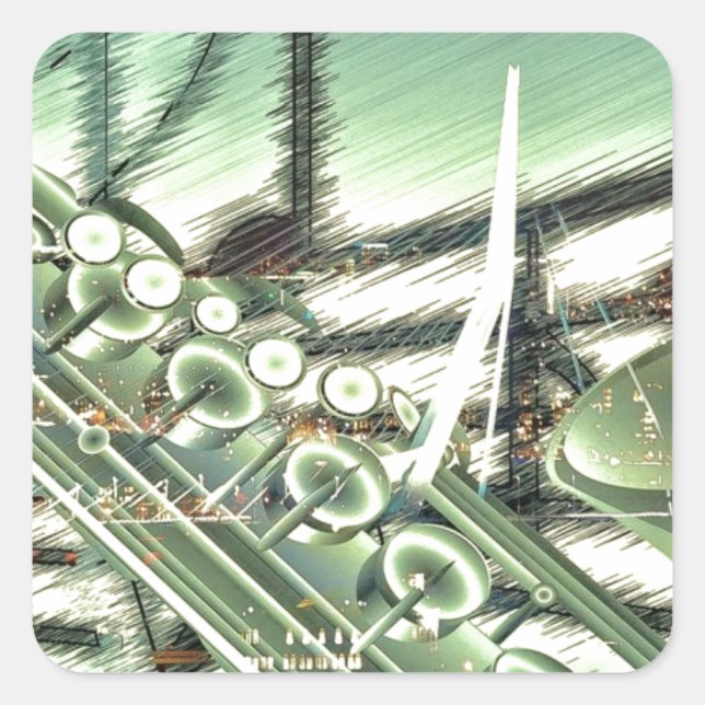 Saxophone music design accessories - customise square sticker (Front)