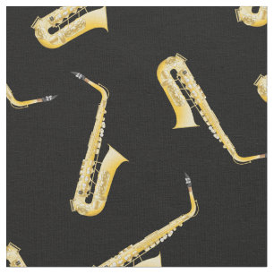 Saxophone Music Musician Room Decor Fabric