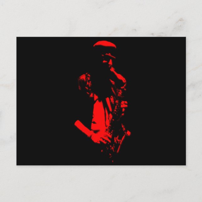 Saxophone Musician Artwork Postcard (Front)