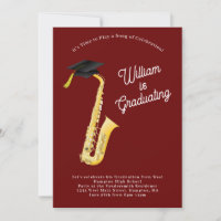 Saxophone Musician Graduation Party Music