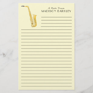 Saxophone Musician Teacher Stationery