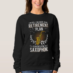 Saxophone Old Man Saxophone Player Grandpa Saxopho Sweatshirt