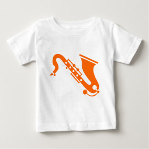 Saxophone - Orange Baby T-Shirt