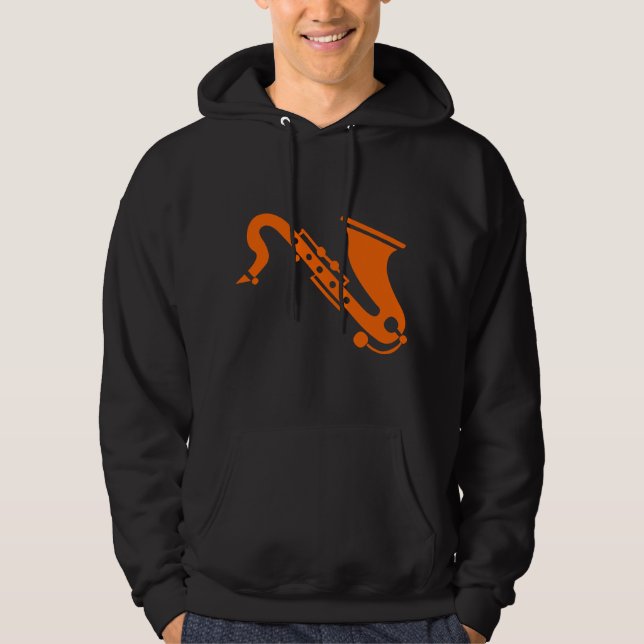 Saxophone - Orange Hoodie (Front)