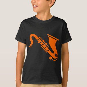 Saxophone - Orange T-Shirt