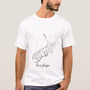 Saxophone Pen n Ink Drawing T shirt
