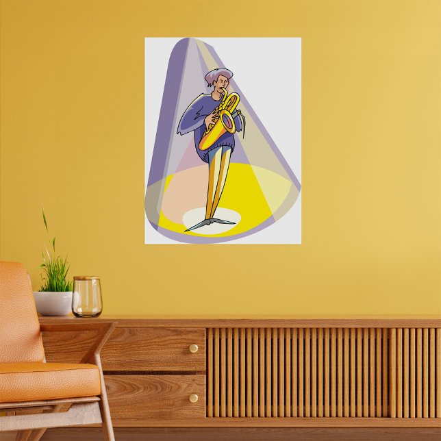 Saxophone Performer Under Spotlight Poster (Creator Uploaded)