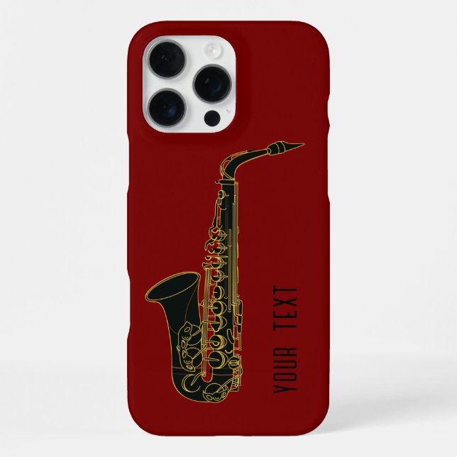 Saxophone - Personalizable  iPhone Case (Back)