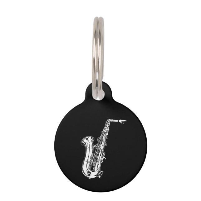 Saxophone Pet Tag (Front)