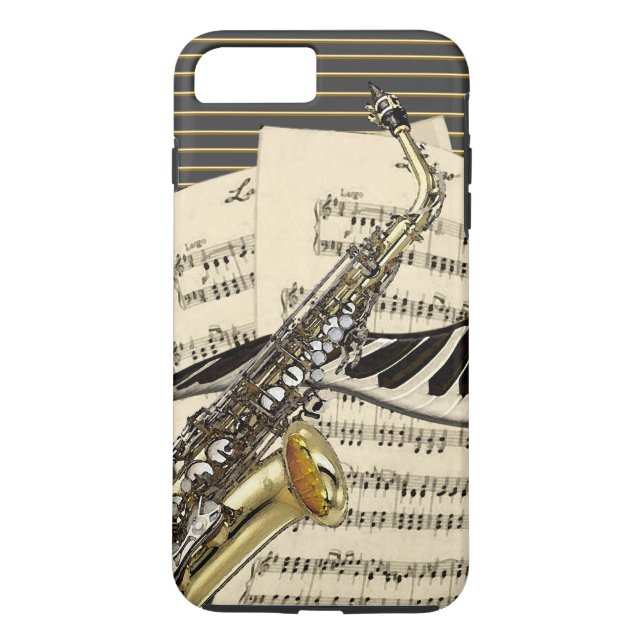 Saxophone & Piano Music Case-Mate iPhone Case (Back)