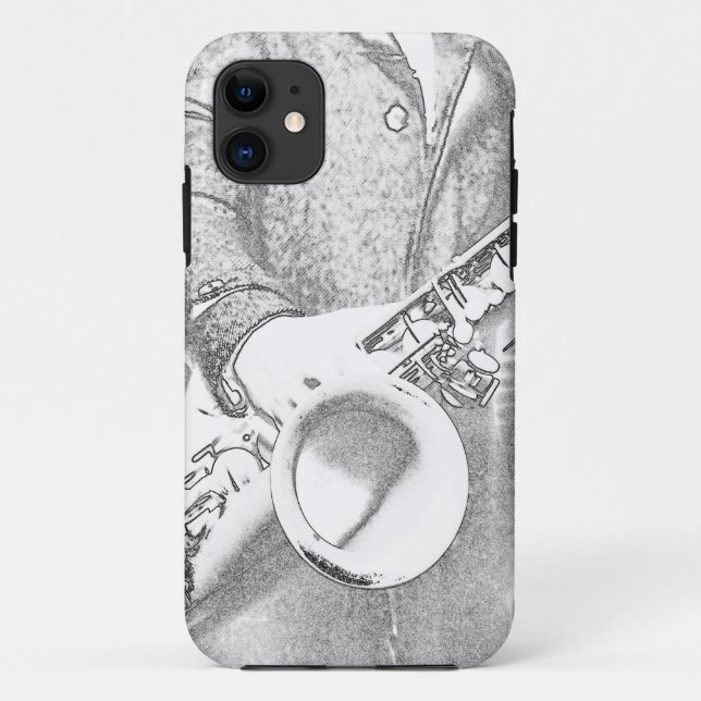 saxophone player Case-Mate iPhone case (Back)