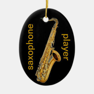 Saxophone Player Ceramic Tree Decoration
