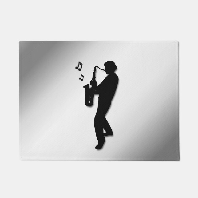 Saxophone Player Doormat (Front)