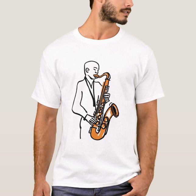 Saxophone Player – Music Lover T-Shirt (Front)