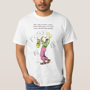 Saxophone Player Music Quotes comic book art T-Shirt
