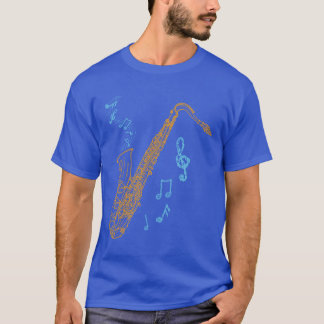 Saxophone Player Musician Jazz Music Art  T-Shirt