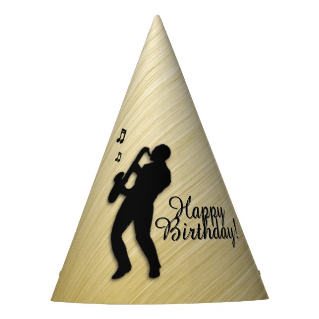 Saxophone Player Party Hat (Front)
