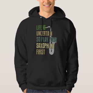 Saxophone Player Retro Style Hoodie