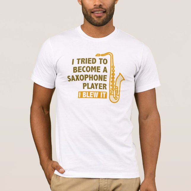 Saxophone Player T-Shirt (Front)