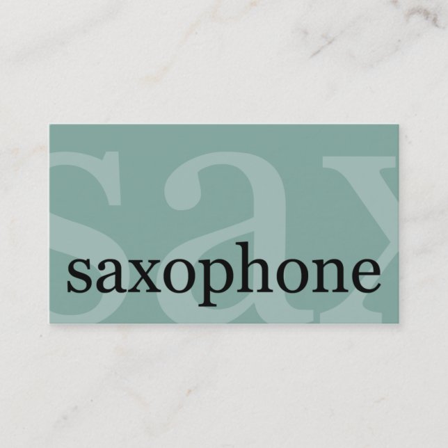 Saxophone Player Teacher Studio Musician Business Card (Front)