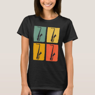 Saxophone Player Vintage Jazz Saxophonist Retro Sa T-Shirt