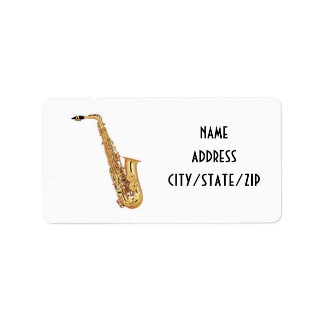 ***SAXOPHONE  PLAYER'S*** ADDRESS LABELS (Front)