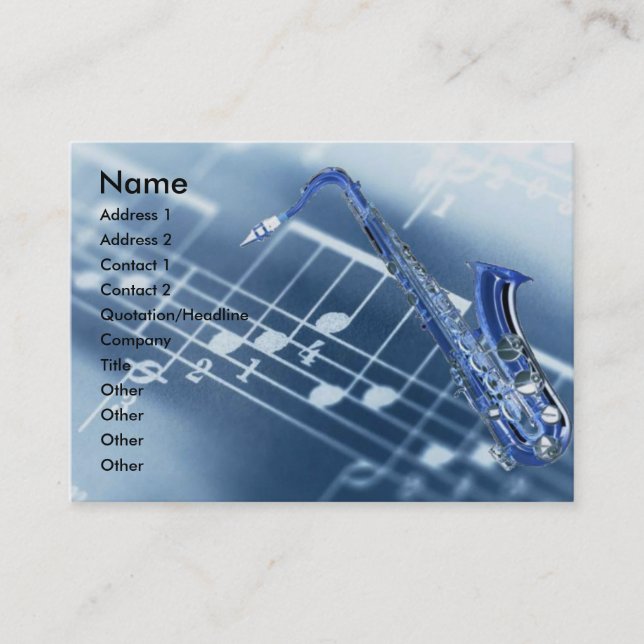 Saxophone Profile Card (Front)