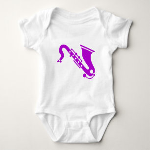Saxophone - Purple Baby Bodysuit