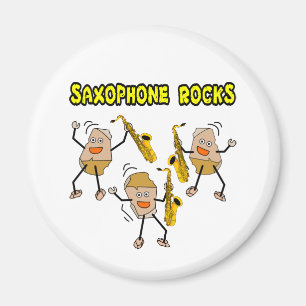 Saxophone Rocks Magnet