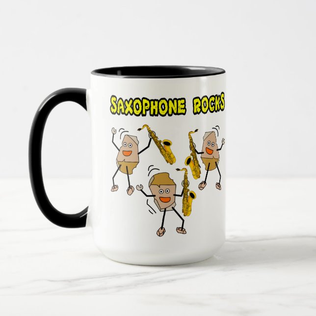Saxophone Rocks Mug (Left)