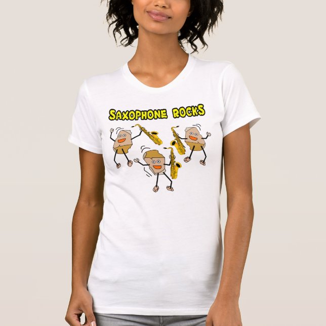 Saxophone Rocks T-Shirt (Front)