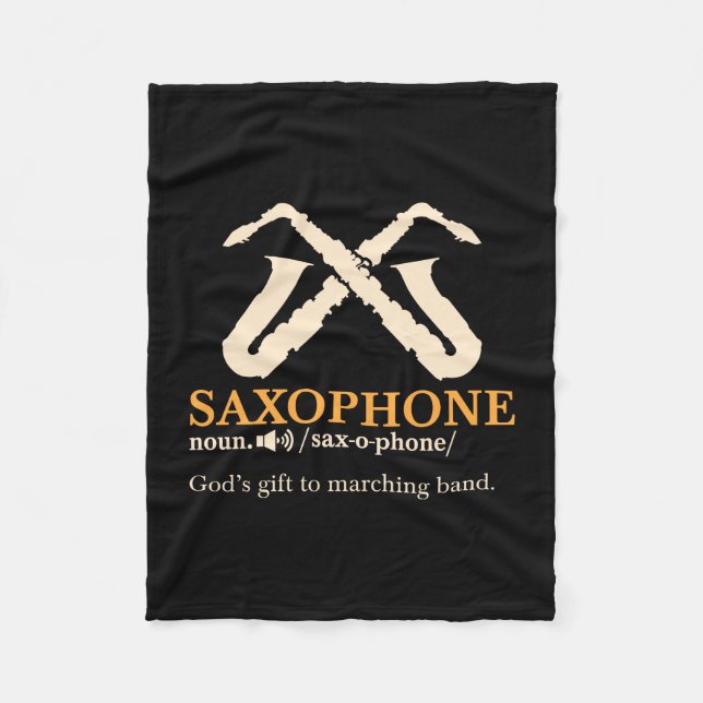 Saxophone - Saxophone Definition Fleece Blanket (Front)