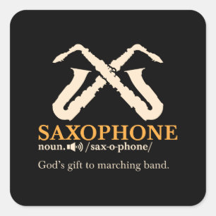Saxophone - Saxophone Definition Square Sticker