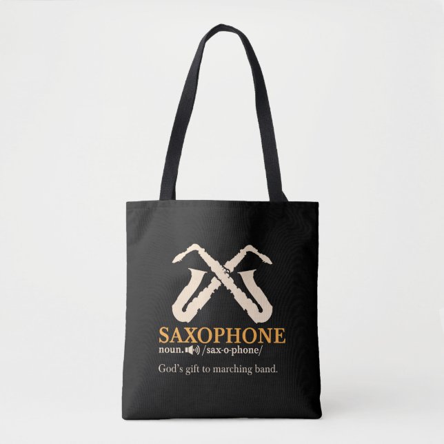 Saxophone - Saxophone Definition Tote Bag (Front)