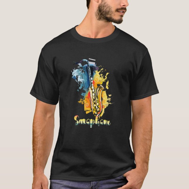 Saxophone  Saxophone  For Girl Saxophone Music  1 T-Shirt (Front)