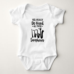 Saxophone - Saxophone Types Baby Bodysuit