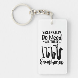 Saxophone - Saxophone Types Key Ring