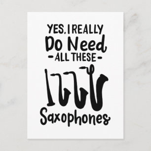 Saxophone - Saxophone Types Postcard