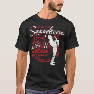 Saxophone Saxophonist Marching Band Retro T-Shirt