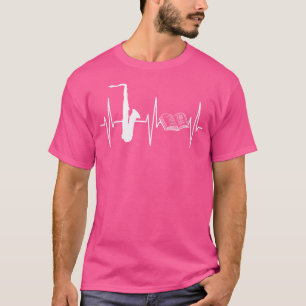 Saxophone Shirt Funny Book Lover Jazz Musician Sax