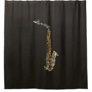 Saxophone Shower Curtain