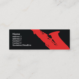 Saxophone - Skinny Mini Business Card