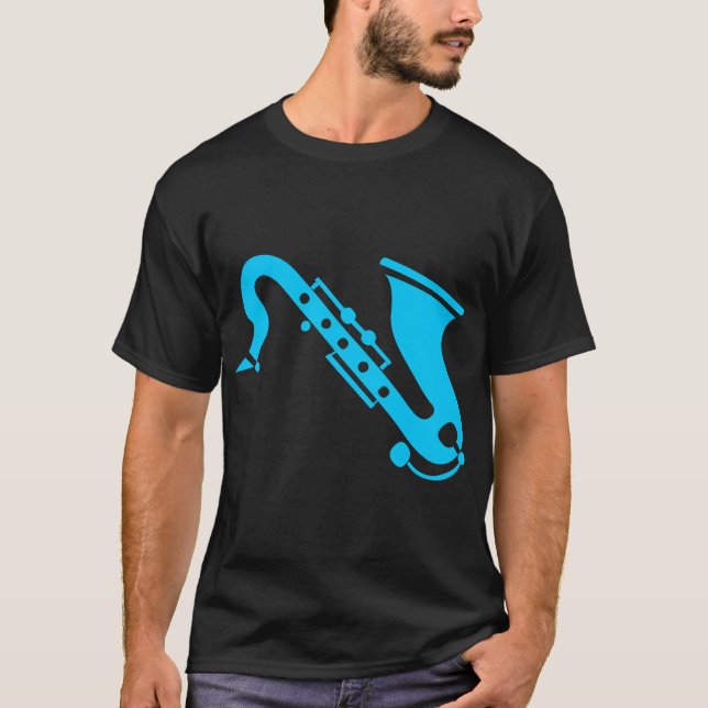 Saxophone - Sky Blue T-Shirt (Front)