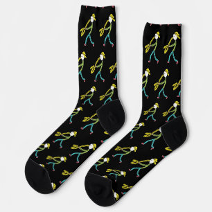 Saxophone Stickman Socks