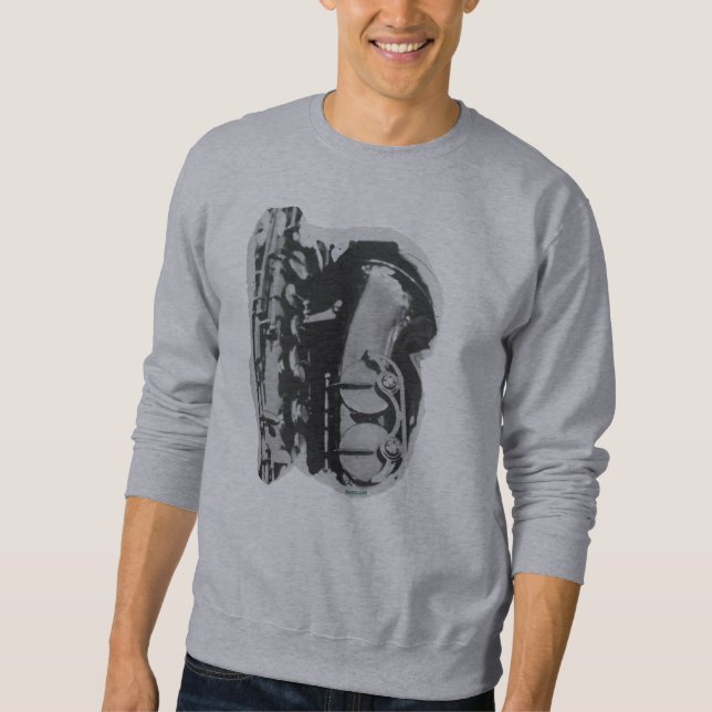 saxophone sweater in gray (Front)