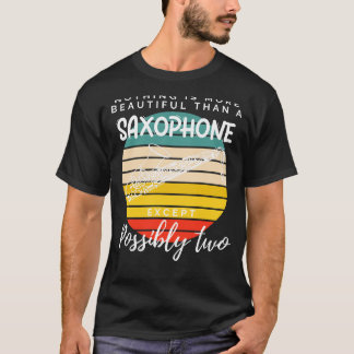 Saxophone Symphony: Embrace Double Beauty in Music T-Shirt
