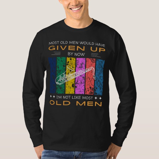 Saxophone Symphony: Playful Tee for Music Enthusia (Front)